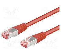 10 pcs : 68277 - Patch cord, S/FTP, 6, stranded, Cu, LSZH, red, 0.5m, 28AWG