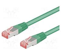 10 pcs : 68290 - Patch cord, S/FTP, 6, stranded, Cu, LSZH, green, 2m, 28AWG