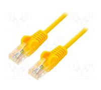 10 pcs : 68453 - Patch cord, U/UTP, 6, stranded, CCA, PVC, yellow, 2m, 24AWG