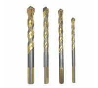 (10 Pcs × 6mm Drill Bit) 4/5/6/7/10Pcs Multi-functional Tungsten Carbide Tip Glass Drill Bit Set Triangle Bits For Porcelain Ceramic Plastic Wood