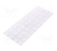 10 pcs : 7000001952 - Self-adhesive foot, H: 4.1mm, transparent, polyurethane, B