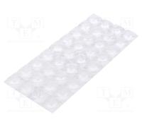 10 pcs : 7000052142 - Self-adhesive foot, H: 7.6mm, transparent, polyurethane, B