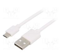 10 pcs : 77527 - Cable, USB 2.0, USB A plug,USB B micro plug, nickel plated, 1m