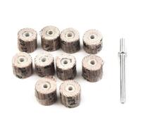 10 Pcs 80-600 Grit Flap Wheel Discs for Rotary Tools, 3mm Shank Sanding Abrasive Polishing Wheels Compatible with Drill Press or Handheld Drills, Includes 1 Mandrel