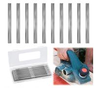 10 Pcs 82mm Electric Planer Blades Compatible with Makita, Bosch, DeWalt | Reversible HSS Double Edge Planer Knives Two Cutting Edges Replacement Cutters for Woodworking DIY Joinery Carpentry