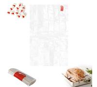 10 Pcs 9.8x15 Inch Large Oven Bags for Roasting - High Temperature Resistant Cooking Bags for Turkey, Chicken, Meat & Fish, Clear Plastic Baking Bag for Easy and Juicy Resultt New Upgrade