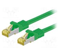 10 pcs : 91568 - Patch cord, S/FTP, 6a, stranded, Cu, LSZH, green, 0.25m, 26AWG