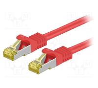 10 pcs : 91607 - Patch cord, S/FTP, 6a, stranded, Cu, LSZH, red, 2m, 26AWG