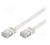 10 pcs : 93357 - Patch cord, U/UTP, 5e, stranded, CCA, PVC, white, 0.5m