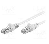 10 pcs : 93496 - Patch cord, F/UTP, 5e, stranded, CCA, PVC, white, 3m, 26AWG, sh