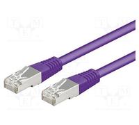 10 pcs : 93516 - Patch cord, SF/UTP, 5e, stranded, CCA, PVC, violet, 2m, 26AWG