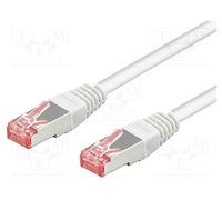 10 pcs : 93749 - Patch cord, S/FTP, 6a, stranded, Cu, LSZH, white, 2m, 27AWG
