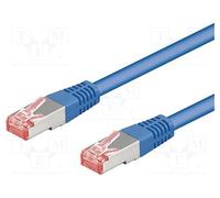 10 pcs : 94130 - Patch cord, S/FTP, 6a, stranded, Cu, LSZH, blue, 0.25m, 27AWG
