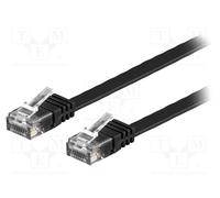 10 pcs : 95380 - Patch cord, U/UTP, 6, stranded, Cu, PVC, black, 1m, 32AWG