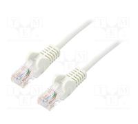 10 pcs : 95564 - Patch cord, U/UTP, 5e, stranded, CCA, PVC, white, 1.5m, 27AWG