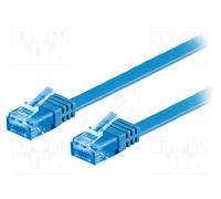 10 pcs : 96306 - Patch cord, U/UTP, 6a, stranded, Cu, PVC, blue, 1m, 32AWG