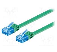 10 pcs : 96341 - Patch cord, U/UTP, 6a, stranded, Cu, PVC, green, 5m, 32AWG