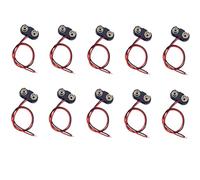 10 Pcs 9V Battery Snap Connector, PP3 Battery Snap Connector Plastic Battery Snap T-type Cable Lead with 15cm Flying Leads,Battery Clip for Connection Cable LED Strip Connector Buckle Plastic Housing