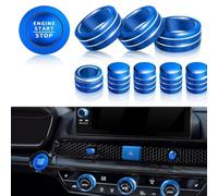 10 Pcs A/C Air Vent Knob Cover with Vibrant Red Trim for Honda Civic 2022-2025 for CRV 2023-2025 and for Acura for Integra 2023-2025, Push Button Cover, Aviation Aluminum Alloy, No Tools Installation