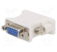 10 pcs : A-DVI-VGA - Converter, D-Sub 15pin HD socket,DVI-I (24+5) plug, white