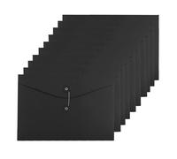 10 Pcs A4 Kraft Paper Envelopes File Folders Pockets Project Folder Documents Paper Wallet Bag with String & Button Closure Portfolio Paperwork Organiser Presentation Pouch for Office School Home