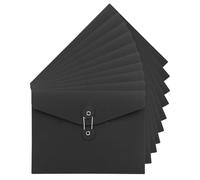 10 Pcs A5 Kraft Paper Envelopes File Folders Reusable Project Pockets File Documents Organizer Wallet Bag with String & Button Closure File Jacket File Organizer for School Office Business Home