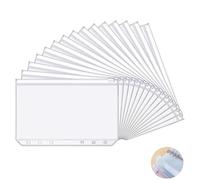 10 Pcs A5 Zipper Budget Binder Pockets, A5 Plastic Wallet Set for Secure Storage, Perfect as Money Organiser, Budget Planner and A5 Inserts, Waterproof Plastic Wallets A5 for Cash, Receipts