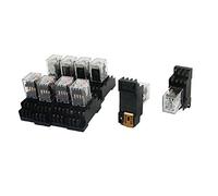 10 Pcs AC 24V Coil 4PDT 35mm DIN Rail Mounting Power Relay HH54PL