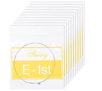 10 Pcs Acoustic Guitar High E Strings Brass Acoustic Tone High E Light Tension Rust-Prevent Well Balanced Offers a Bright and Well-Balanced Acoustic Tone High E 1st 10 Pack