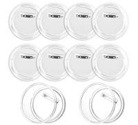 10 pcs Acrylic Button Clear Badges - DIY Badge Making Kit, Customizable Round Blank Pin Buttons for Crafts, Events, Name Tags, Personalized Gifts, Handmade Badge Accessories