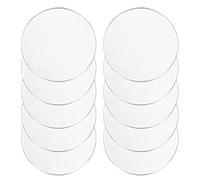 10 Pcs Acrylic Circle Sheets Acrylic Round Disc Thickness 2Mm Diameter 60-100Mm Suitable for Craft Decorating DIY Project,Diameter 60mm(Diameter 70mm)