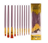 10 Pcs Acrylic Paint Brushes Set Painting Brushes Art Supplies For Watercolor Gouache Acrylics Watercolor Paint Artist Drawing Supplies For Painting