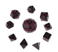 10 Pcs Acrylic Polyhedral Dice Set Table Game Party Game Accessory Red