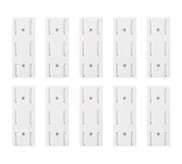 10 PCS Adhesive No-Punch Socket Holder, Self-Adhesive Power Strip & Desktop Organiser for Home, Kitchen, and Office Use (White)