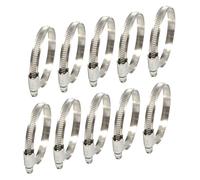 10 Pcs Adjustable Hose Clips 25-40mm, 304 Stainless Steel Worm Drive Clips for Secure Hose Connections, Flexible Water Pipe Gas Pipe Fuel Line and Tube Fittings, Durable and Corrosion Resistant