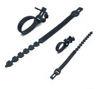 10 Pcs Adjustable Plant Ties, Heavy Duty Rubber Tree Stakes Supports for Garden Shrubs Fruit Trees, Secure Locking Straps to Stabilise Young Saplings(300mm)