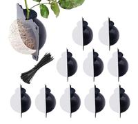 10 PCS Air Layering Propagation Kit -Thicker Version with Reusable Half Transparent Plant Rooting Propagation Ball & Plastic Twist Ties - Plant Grafting Rooting Grow Ball(Size: Medium)