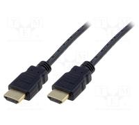 10 pcs : AK-330114-020-S - Cable, HDMI 1.4, HDMI plug,both sides, 2m, black