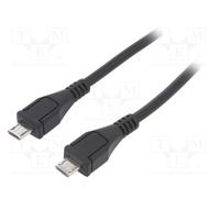 10 pcs : AK-USB-17 - Cable, USB 2.0, USB B micro plug,both sides, nickel plated,