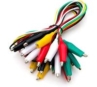 10 Pcs Alligator Clips Electrical with Wires, Preminum Crocodile Alligator Clips with Testing Probes Test Leads with Dual Ended Insulators Cable for Electric Circuit Connection, DIY School Experiments