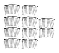 10 Pcs Alloy Hair Comb Women Hair Comb Wedding For Jewelry Making silver