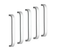 10 Pcs Aluminum Cabinet Door Drawer Handles Knobs Pull Handles Cupboard Closet Door Bow Shape Pull Handle (96MM)