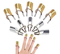 10 PCS Aluminum Nail Art Forms - Reusable Guide Protector and Accessories for Acrylic UV Gel French Manicure Tools - Salon and Home Use