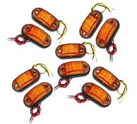 10 Pcs Amber 2 LED Oval Tail Lights for Trailer Car