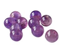 10 Pcs Amethyst Crystal Sphere Ball Set Crystals and Gemstone Balls Polished Rock Stone Tumbled Fengshui Decor Gifts,17-22mm Gemstone Stone