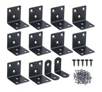 10 Pcs Angle Connectors 40x40x40mm, and 2 Pcs Angle Connectors 30x30x16mm, Perforated Plate Angle 90 Degrees, Perforated Angle Wood Connector, Heavy-Duty Angle Mounting Angle Iron Angle