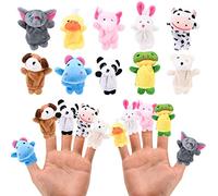 10 Pcs Animal Finger Puppet Cartoon Finger Puppets Set Cute Plush Animal Finger Doll Baby Storytime Props Soft Velvet Doll Hand Puppet Toys for Baby Infant Toddlers Educational Party Supplies (A)