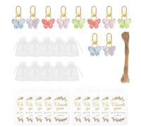 10 Pcs Animal Keychain Butterfly Pendant Bag Charm Car Keyring Decorations For Backpacks Handbags Butterfly Keychain Stylish Bag Charm Cartoon Animal Keyring For Kids