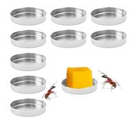 10 Pcs Ant Feeder Micro Food and Water Bowl Ant Farm Small Water Dish for Millipede Tiny Bugs Insects