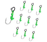 10 pcs anti-rust shrimp hooks design to keep shrimp intact,improve the catch rate of fish.Fishing tackle metal hook